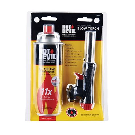 hotdevil|Hot Devil Professional Butane Blow Torch Kit with 220g Gas.